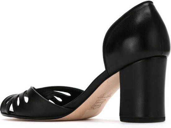 Sarah Chofakian pumps met open teen Zwart