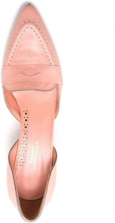 Sarah Chofakian Pumps met puntige neus Roze