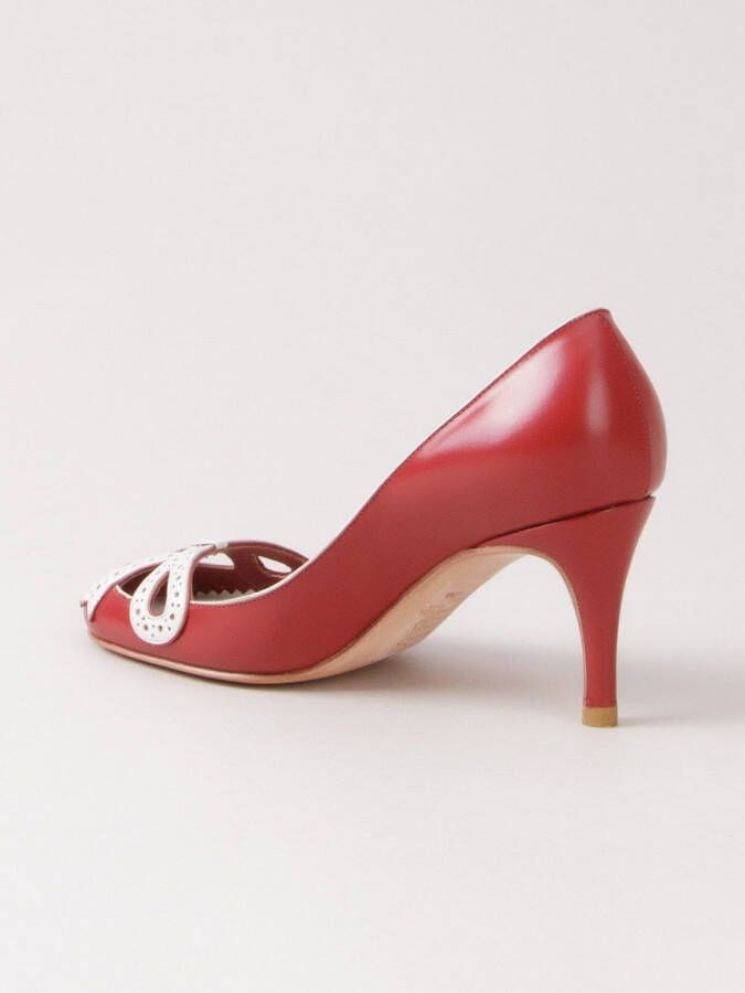 Sarah Chofakian pumps met ronde neus Rood