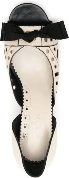 Sarah Chofakian Pumps met strik-detail Beige