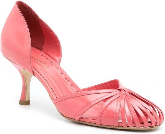 Sarah Chofakian Pumps met uitgesneden detail Roze