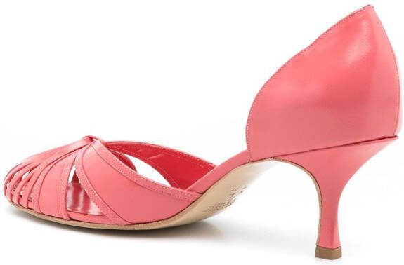 Sarah Chofakian Pumps met uitgesneden detail Roze