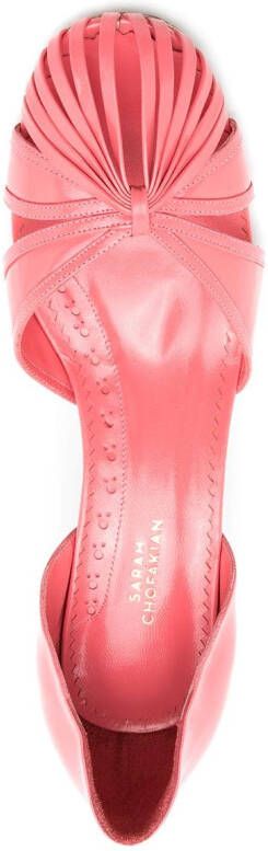 Sarah Chofakian Pumps met uitgesneden detail Roze