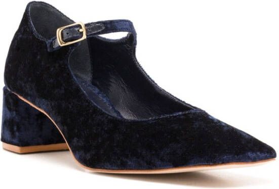 Sarah Chofakian Pumps met vierkante neus Blauw