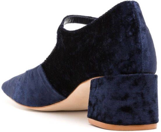 Sarah Chofakian Pumps met vierkante neus Blauw