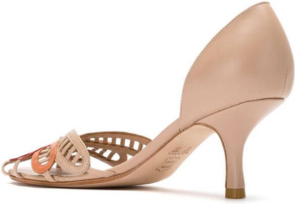 Sarah Chofakian Quero leren pumps Beige