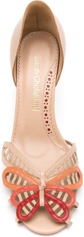 Sarah Chofakian Quero leren pumps Beige