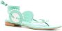 Sarah Chofakian Rasteira Blossom leren sandalen Groen - Thumbnail 1