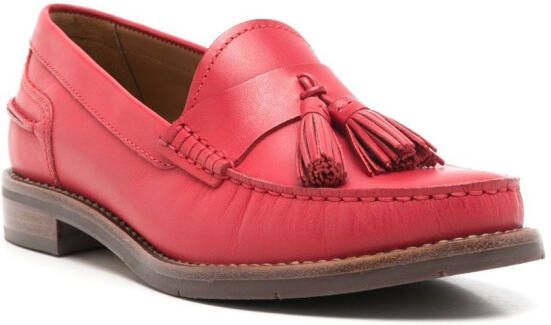 Sarah Chofakian Rive Droit leren loafers Rood