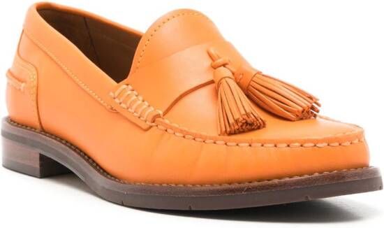 Sarah Chofakian Rive Droit loafers met kwastje Oranje