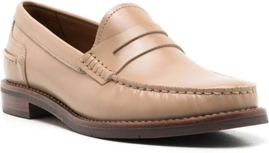 Sarah Chofakian Rive Gauche penny loafers Beige