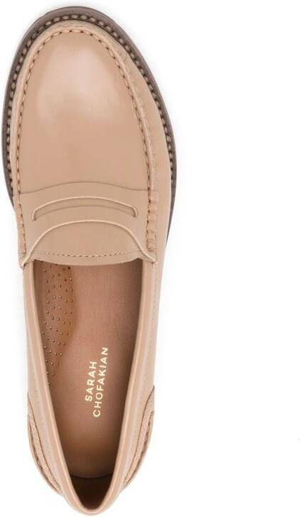 Sarah Chofakian Rive Gauche penny loafers Beige