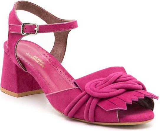 Sarah Chofakian Riviera sandalen met franje Roze