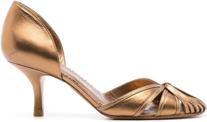 Sarah Chofakian round-toe pumps Metallic