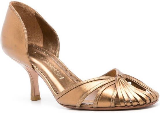 Sarah Chofakian round-toe pumps Metallic