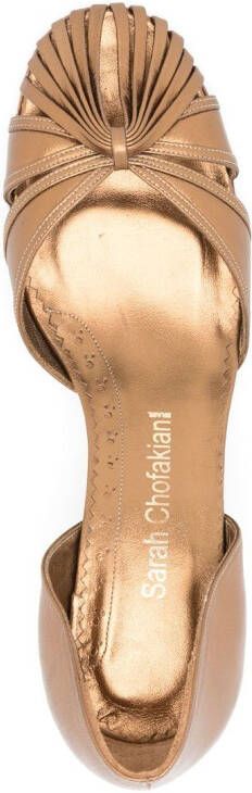 Sarah Chofakian round-toe pumps Metallic