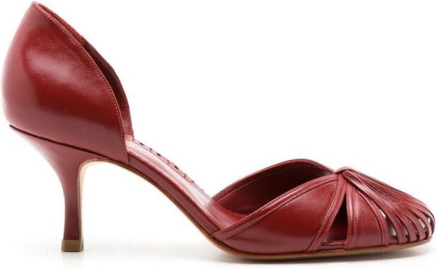 Sarah Chofakian ronde pumps Rood