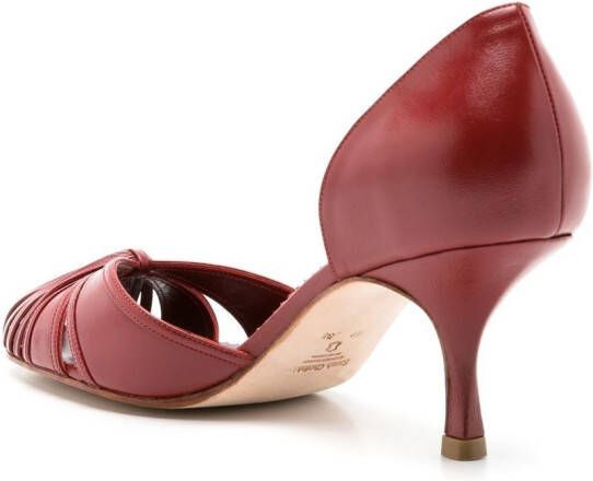 Sarah Chofakian ronde pumps Rood