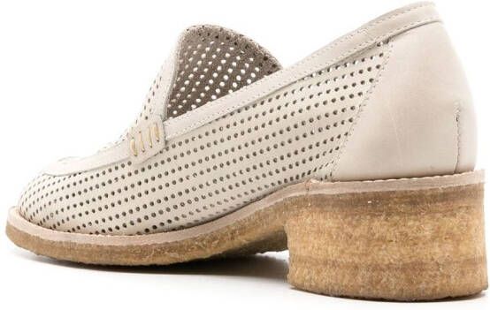 Sarah Chofakian Ronnie geperforeerde Oxford schoenen Beige