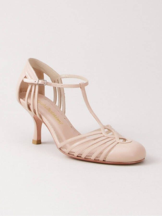 Sarah Chofakian strappy sandals Beige