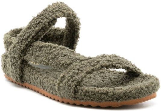 Sarah Chofakian Sandalen met klittenband Groen