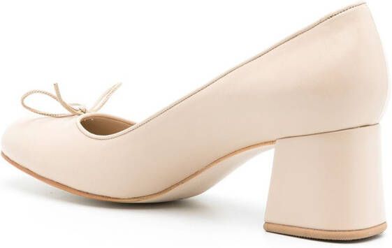 Sarah Chofakian Sandy pumps met klokhak Beige