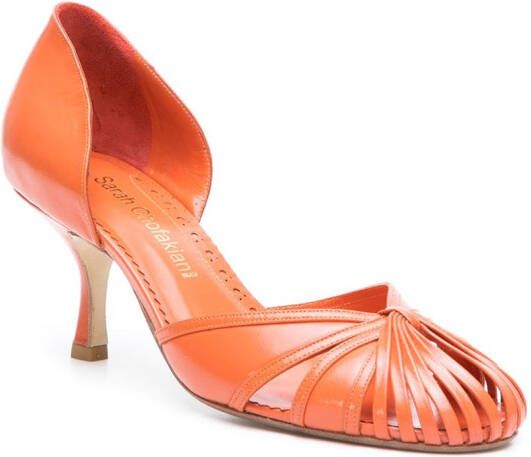 Sarah Chofakian Sarah gekooide pumps Oranje