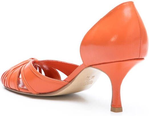 Sarah Chofakian Sarah gekooide pumps Oranje