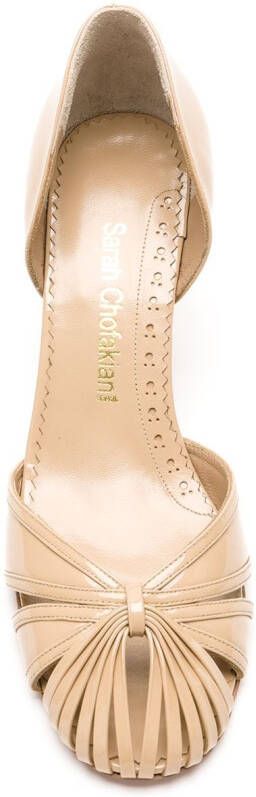 Sarah Chofakian Sarah leren pumps Beige