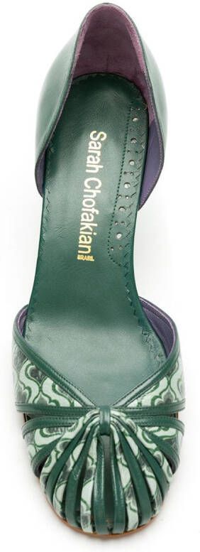 Sarah Chofakian Sarah leren pumps Groen