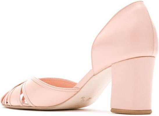 Sarah Chofakian Sarah leren pumps Roze