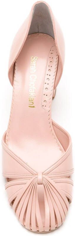 Sarah Chofakian Sarah leren pumps Roze