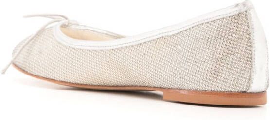 Sarah Chofakian Sarita ballerina's met mesh Beige