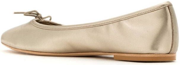 Sarah Chofakian Sarita leren ballerina's Beige