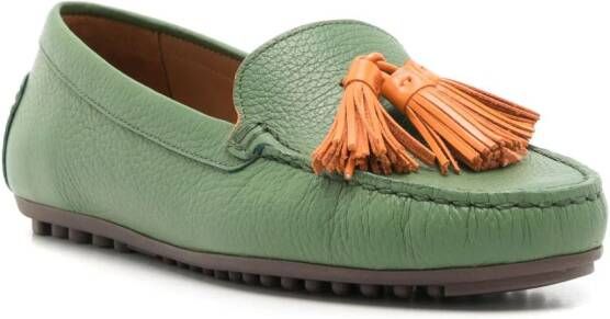 Sarah Chofakian Severine loafers met kwastjes Groen