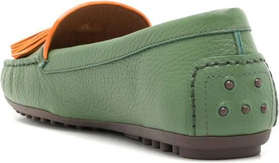 Sarah Chofakian Severine loafers met kwastjes Groen