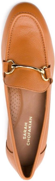 Sarah Chofakian Siena Oxford leren loafers Bruin