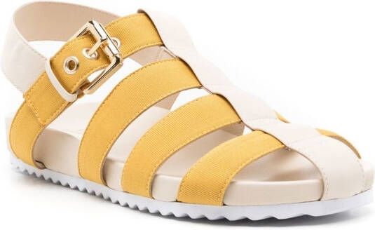 Sarah Chofakian Simpson sandalen met gesp Geel