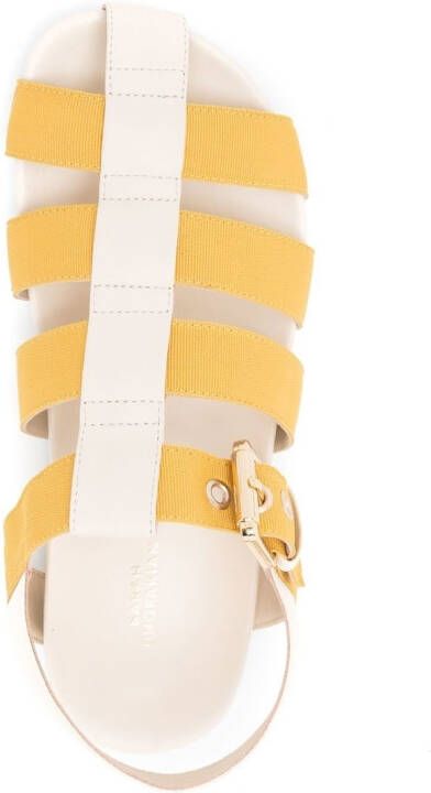 Sarah Chofakian Simpson sandalen met gesp Geel