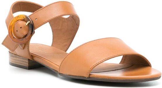Sarah Chofakian Sta Monica leren sandalen Bruin