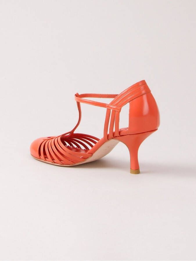 Sarah Chofakian strappy pumps Geel