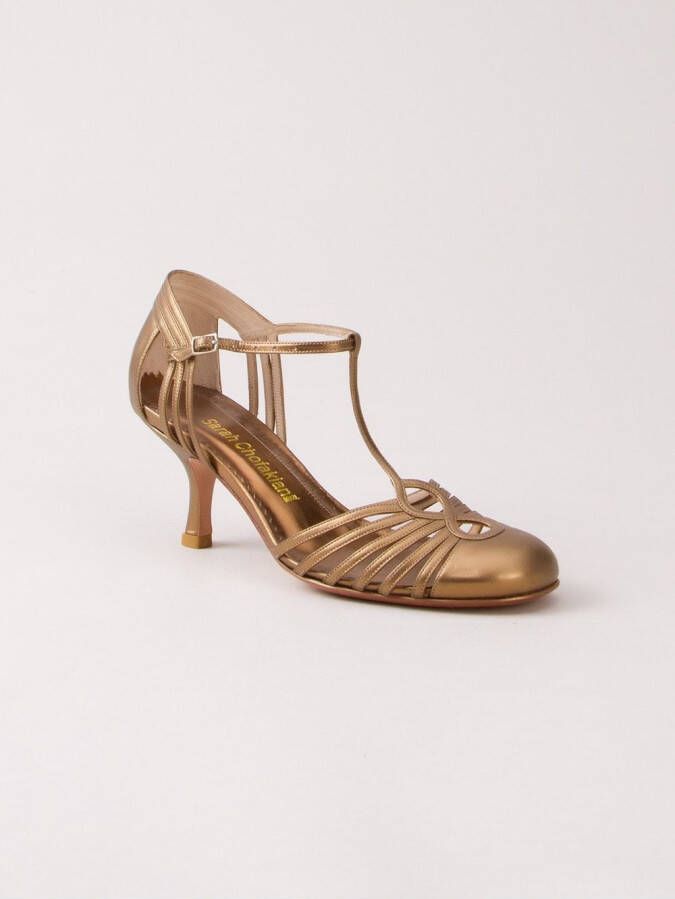 Sarah Chofakian strappy pumps Metallic