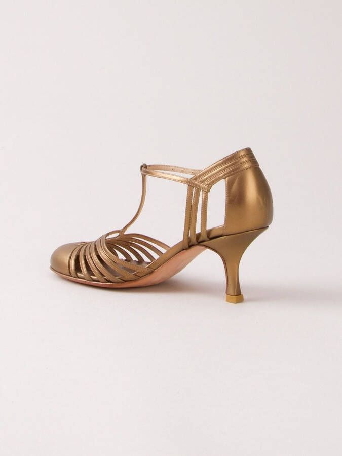 Sarah Chofakian strappy pumps Metallic