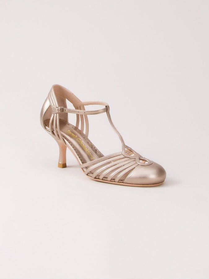 Sarah Chofakian strappy pumps Metallic