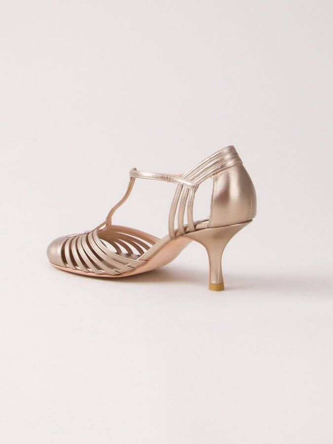 Sarah Chofakian strappy pumps Metallic