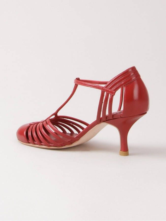 Sarah Chofakian strappy pumps Rood