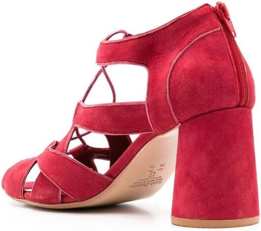 Sarah Chofakian Taylor sandalen met veters Rood