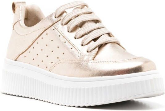 Sarah Chofakian Tênis Moss metallic sneakers Goud