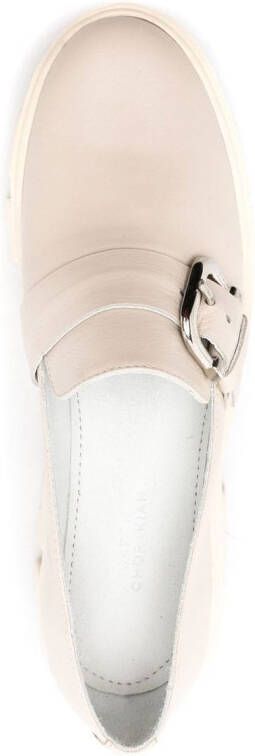 Sarah Chofakian Tratorado loafers met gesp Beige