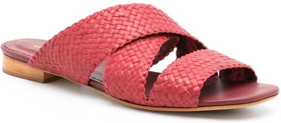 Sarah Chofakian Tristan leren sandalen Rood